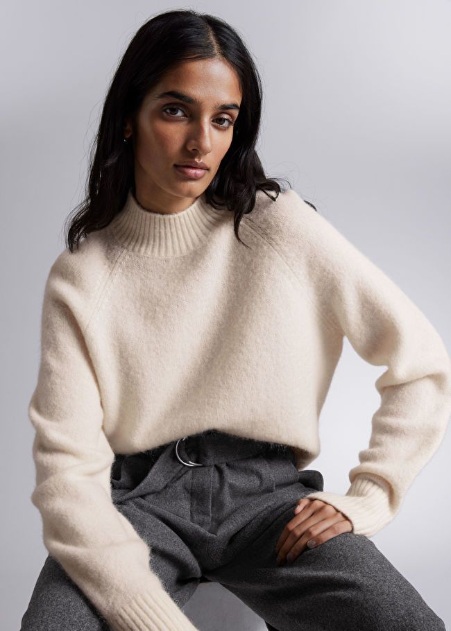 Mock Neck Wool Sweater | & Other Stories US