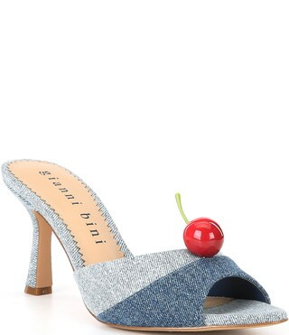 Parris Cherry Denim Dress Slide Sandals | Dillard's