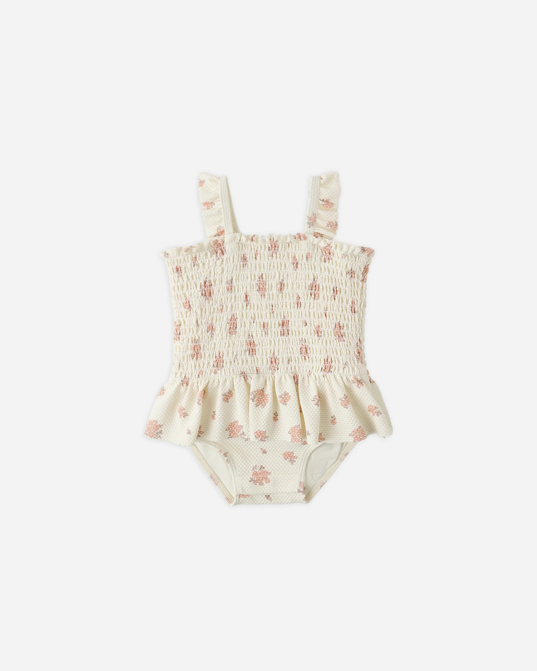 Smocked One-Piece Swimsuit Garden Rose | Rylee + Cru