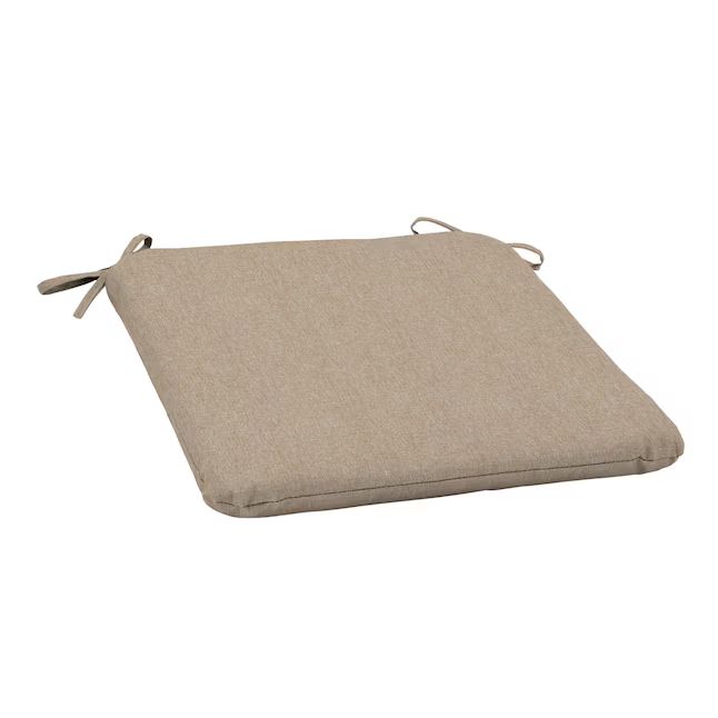 allen + roth with STAINMASTER Stainmaster 18-in x 19-in Wheat Madera Linen Patio Chair Cushion | Lowe's