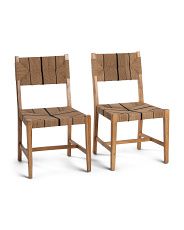 Set Of 2 Striped Woven Dining Chairs | Kitchen & Dining Room | T.J.Maxx | TJ Maxx