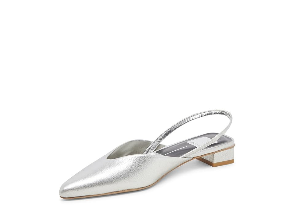 Dolce Vita Byanca Women's Flat Shoes Silver Distressed Leather : 10 M | Zappos