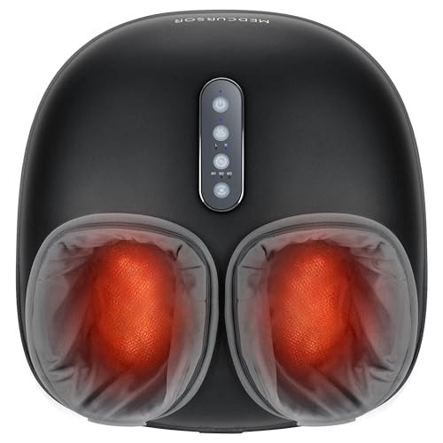 Medcursor Foot Massager Machine with Heat, Feet Massage Delivers Relief for Tired Muscles & Plantar, Deep Kneading Therapy, Multi-Level Settings for Home, Office Use, Size up to 13" | Amazon (US)