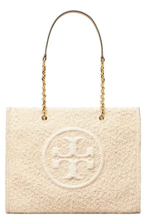 Tory Burch Mini Ella Bouclé Chain Tote in New Cream at Nordstrom | Nordstrom