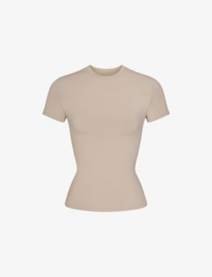 SKIMS - Slim-Fit Cotton-Jersey T-Shirt | Selfridges.com | Selfridges