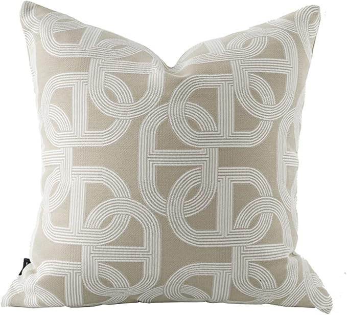 Croker Horse 20x20'' Inches Throw Pillow Cushion Cover - Pig Nose Horseshoe Pattern Chenille Jacq... | Amazon (US)