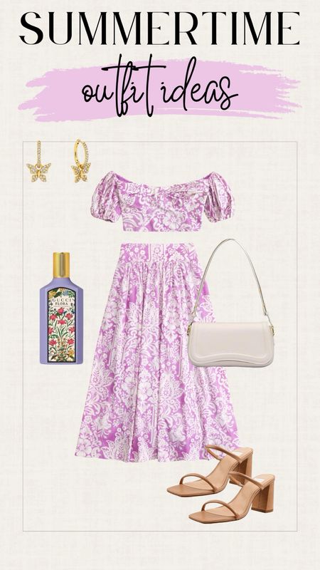 Summer outfit. Vacation outfit. Purple midi skirt. Midi skirt crop top set.

#LTKTravel #LTKSeasonal #LTKSaleAlert