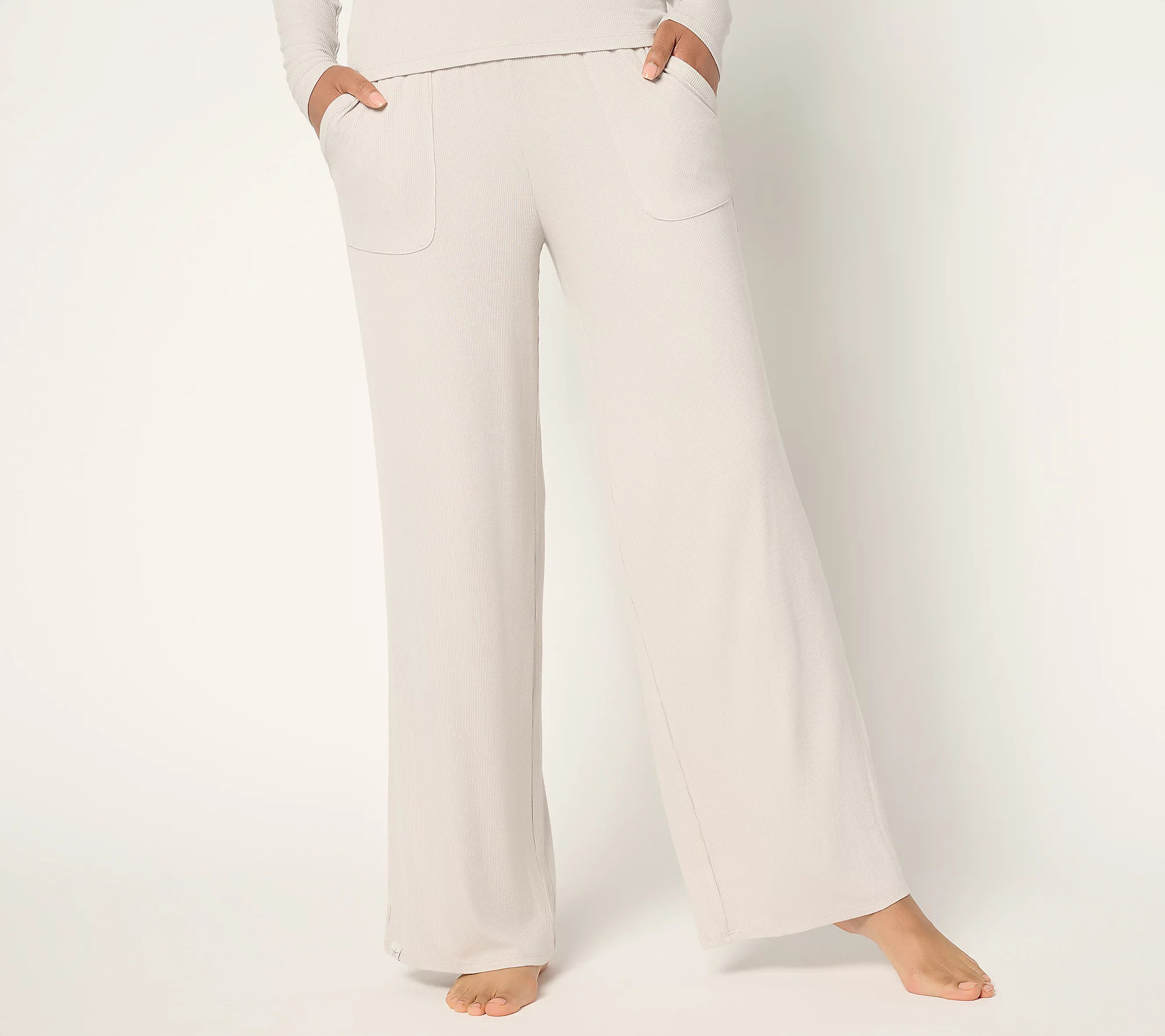 As Is Barefoot Dreams Tall MC Ultra Soft Rib Patch Pckt Pant | QVC