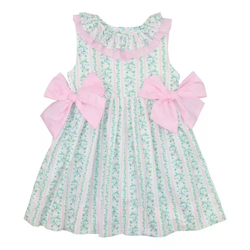 Pink Gingham Knit Smocked Bunny Dress - Cecil and Lou