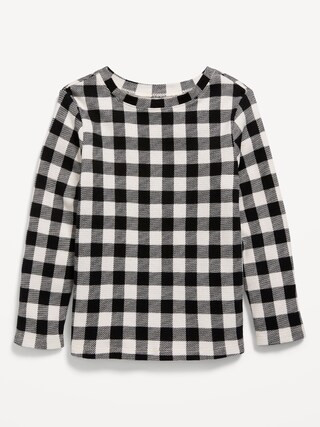 Printed Long-Sleeve Thermal-Knit T-Shirt for Toddler Girls | Old Navy (US)