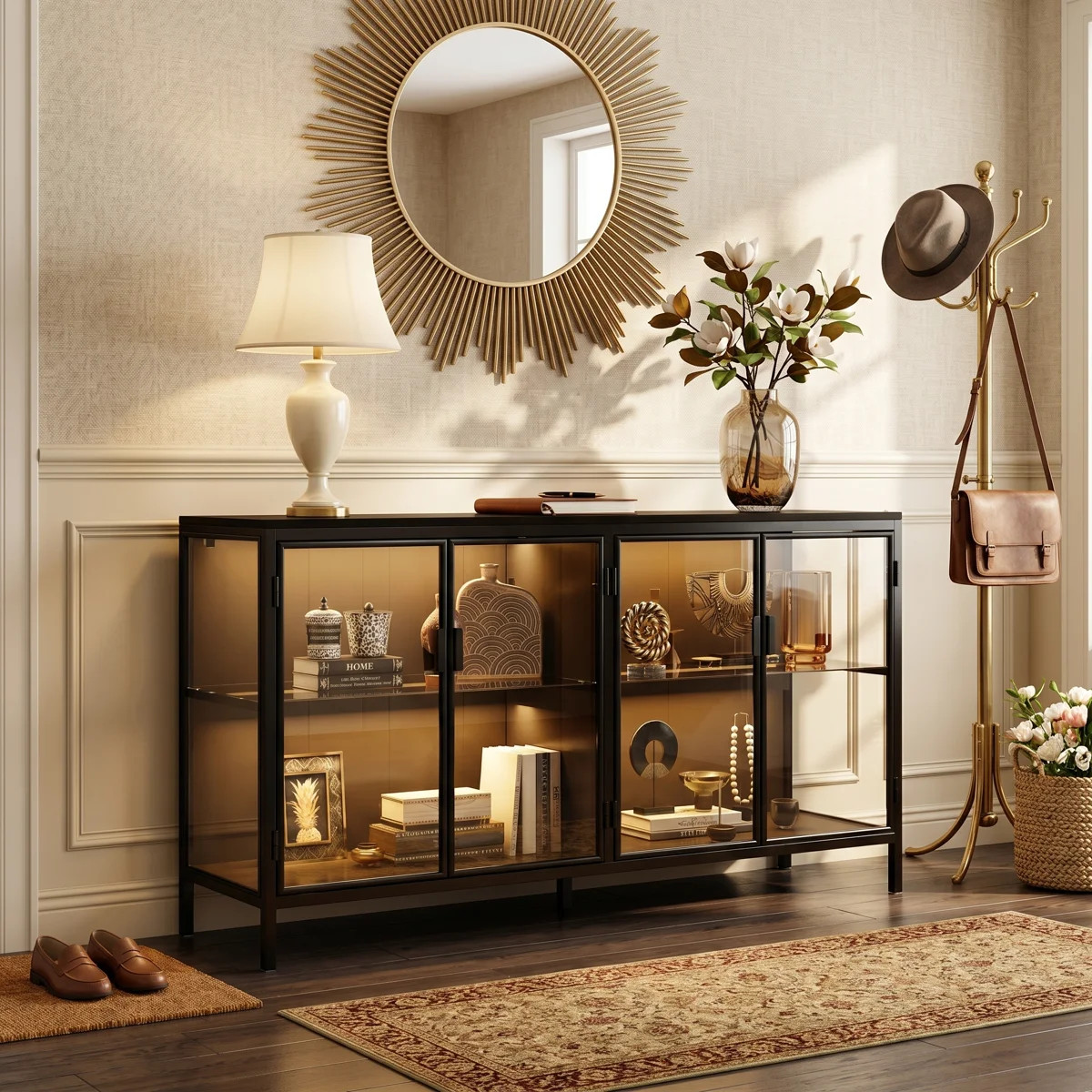 Industrial Lighted Glass Display Stand | Wayfair North America