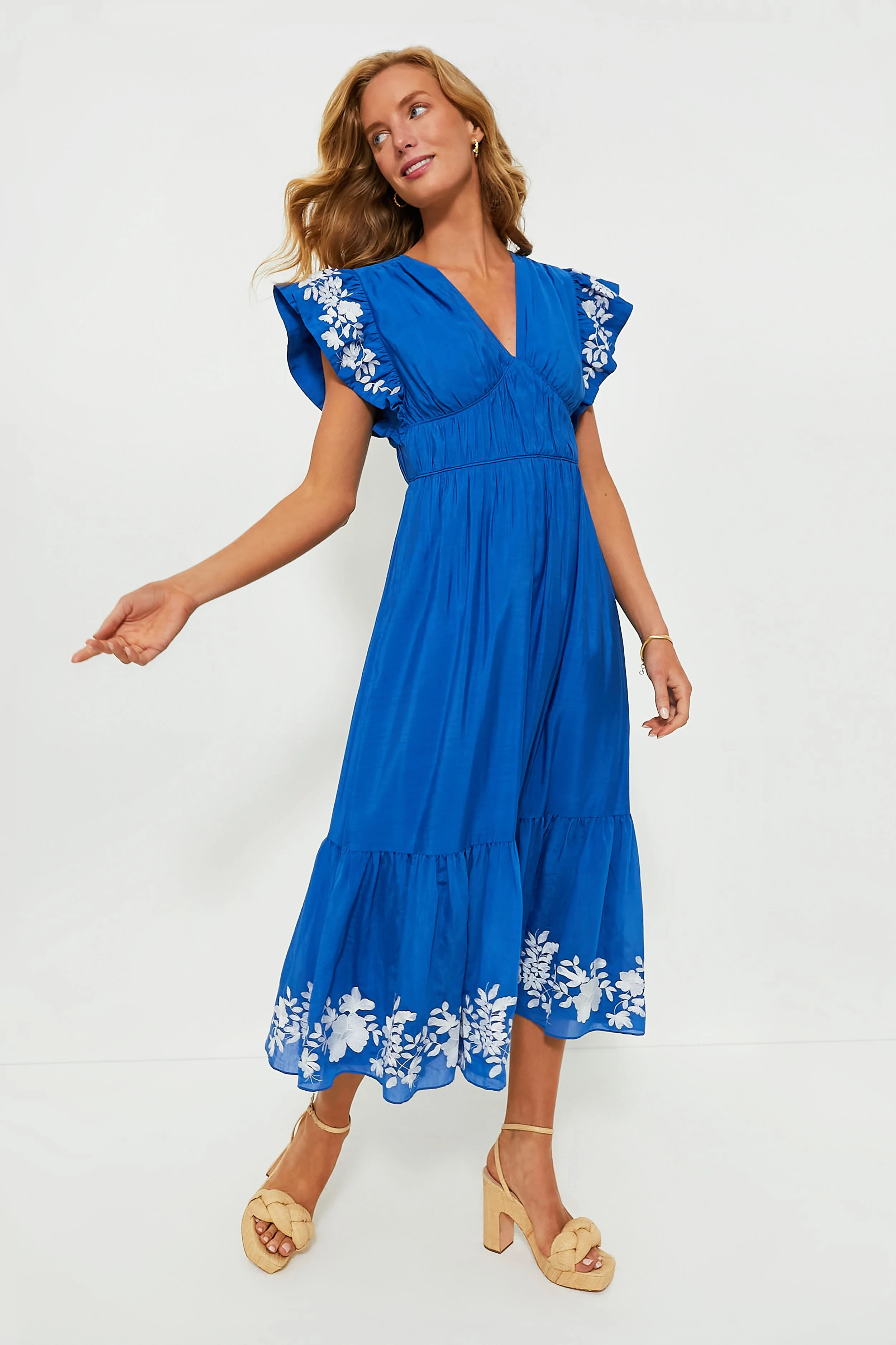 Cerulean Sutton Flutter Sleeve Maxi Dress | Tuckernuck (US)