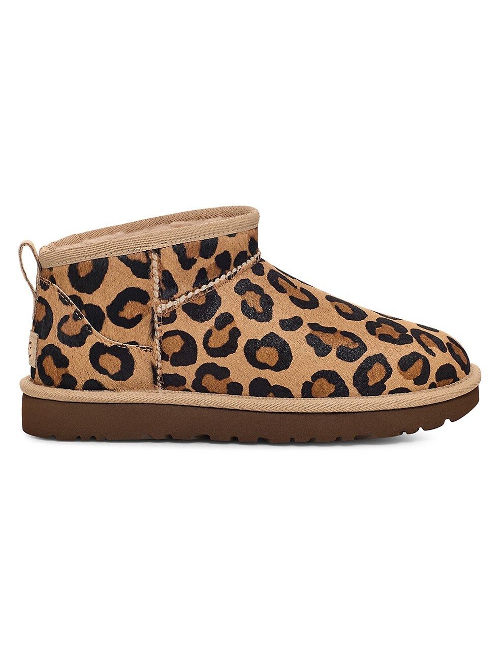 UGG Classic Ultra Mini Leopard-Print Calf Hair Boots | Saks Fifth Avenue