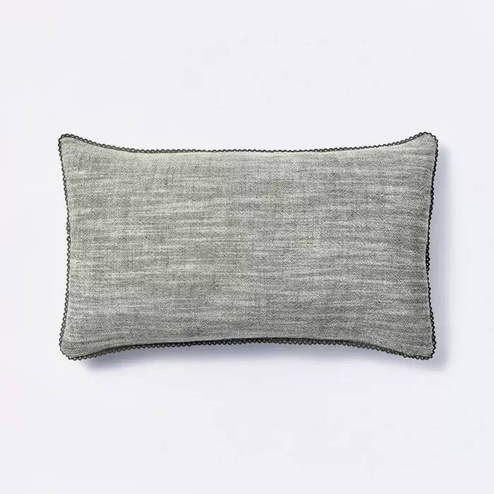 Cotton Velvet with Lace Trim Reversible Throw Pillow - Threshold™ designed with Studio McGee | Target