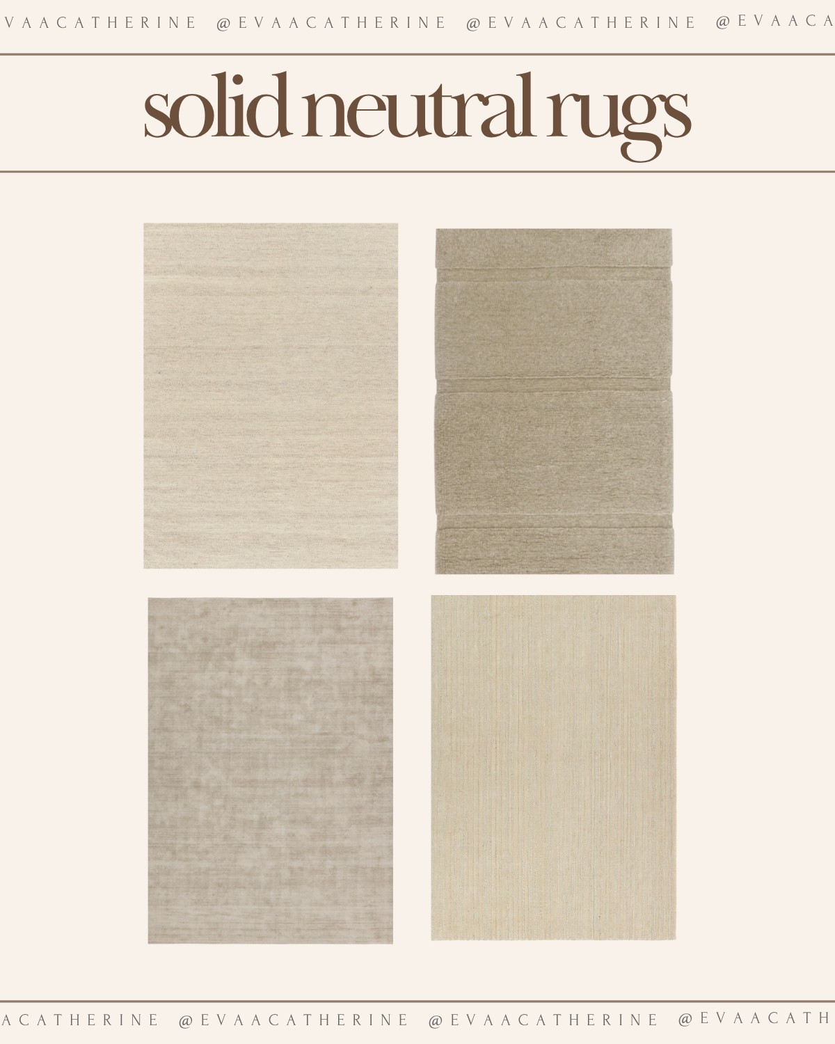 If you’re in your neutral era like me, these solid rugs from @laylagrayce are it. 🤎 Whether you’re layering over hardwood or softening up a space, each one brings just enough texture without overpowering your aesthetic.

Use code “EVAACATHERINE10” for  10% off  sitewide | valid until 7/25/25 — some exclusions may apply.

 #casachicollo #LTKhome #laylagrayce #neutraldecor #rugroundup #LTKfinds #solidruglove #homestyling #cozyminimalism