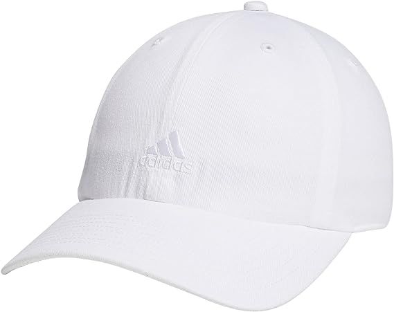 adidas Women's Saturday Relaxed Fit Adjustable Hat, White/White, One Size at Amazon Women’s Clo... | Amazon (US)