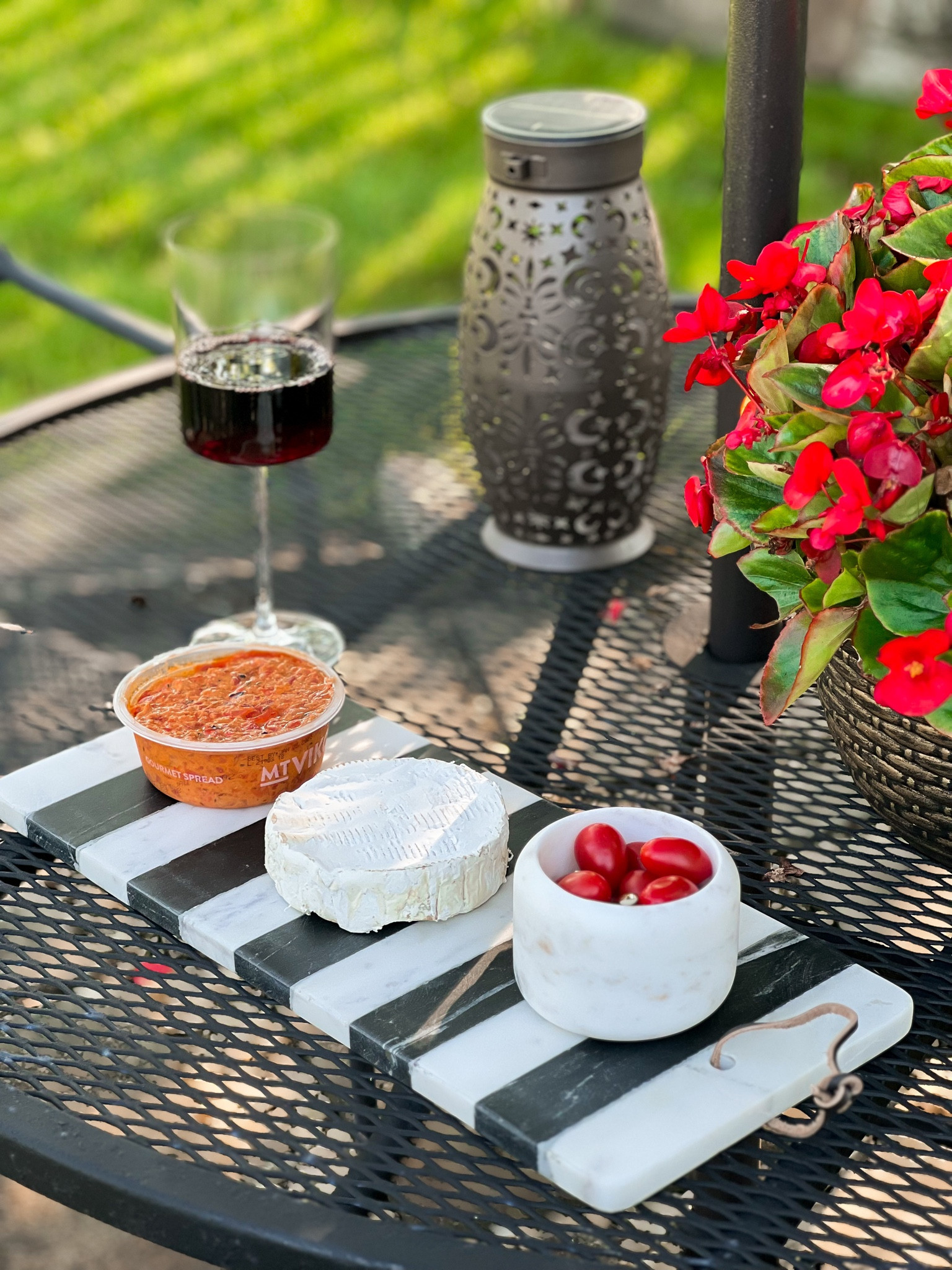 #ad I used my latest products from Pepper & Vetiver for serving and home entertaining! The Liam striped marble board is perfect for serving appetizers or for charcuterie. After serving, integrate it into your home decor. - The marble pinch pot is nice for serving. I used it for tomatoes, but it can be integrated into your charcuterie for olives, pickles, or nuts! It’s also great for salt on the kitchen counter! - home entertaining - serving ware - outdoor entertaining - cheeseboard - charcuterie 

#LTKhome #LTKSeasonal #LTKunder100