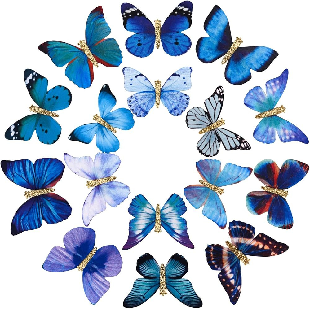 DEEKA Butterfly Hair Clips 16 PCS Small Realistic Colorful Handmade 90s Hair Clips Barrette Hair ... | Amazon (US)