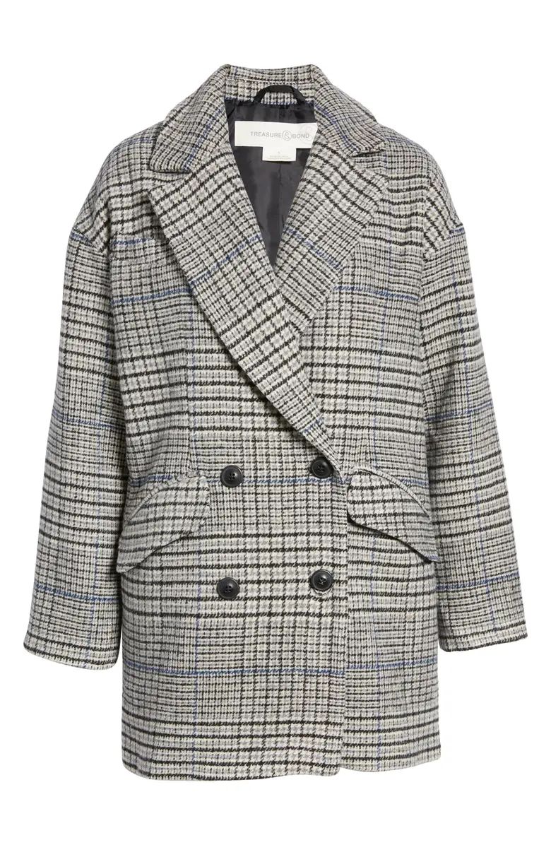 Treasure & Bond Plaid Double Breasted Coat | Nordstrom | Nordstrom