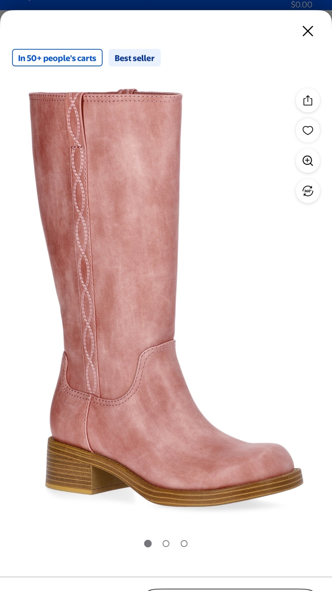 Affordable pink knee-high boots that look like a Frye dupe without the high price tag. These Walmart boots are comfortable, stylish, and perfect for adding a pop of color to everyday outfits. Easy to style with dresses, denim, or oversized sweaters for a fun, wearable statement look on a budget.