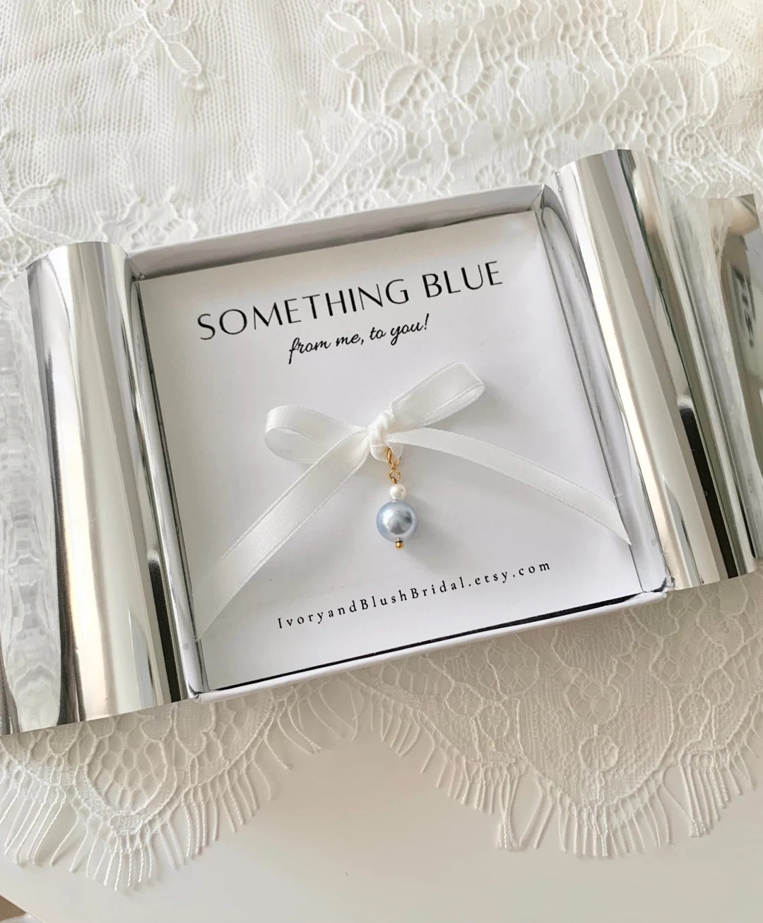 Blue Charm for Wedding, Something Blue Charm Gift for Bride, Blue Bridal Charm, Blue Bouquet Char... | Etsy (US)