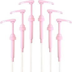 Pink Coffee Syrup Pump for 750 ml Bottles (Pack of 6) Fits Jordans Skinny, Torani, DaVinci, Upouria  | Amazon (US)
