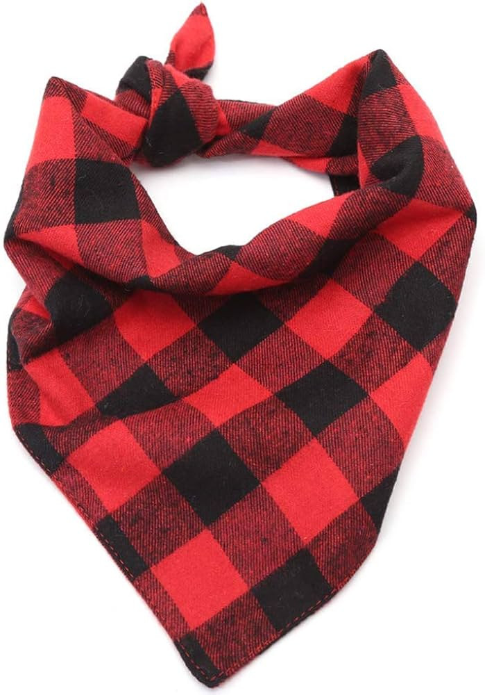 Lumberjack Buffalo Check Plaid Pet Dog Bandanas Christmas Puppy Collar | Amazon (US)