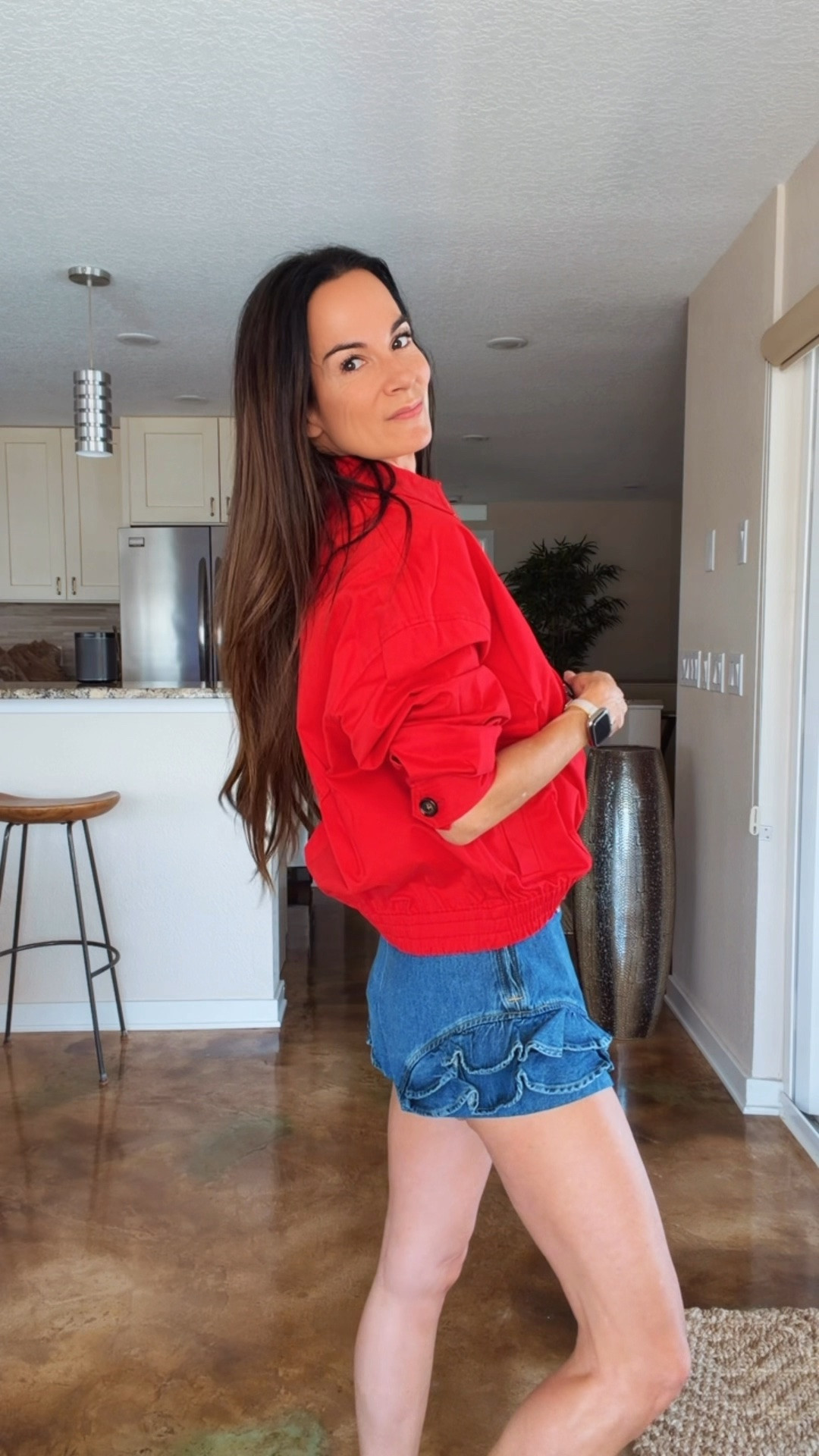 Red + ruffles + denim = the kind of combo that just gets me ❤️💁🏻‍♀️
This little Mango moment feels sporty, girly, and just the right amount of extra. The pop of red with the flirty denim shorts? Obsessed. Throw on a belt, stack some jewels, and suddenly your “casual outfit” becomes a whole vibe 😌✨

Use code SAVE30 for 30% off the collection ❤️

#NicoleColeeStyle #MangoStyle #CasualChic #DenimShortsStyle #EverydayFashion

#LTKdayinmylife #LTKgrwm #LTKootd