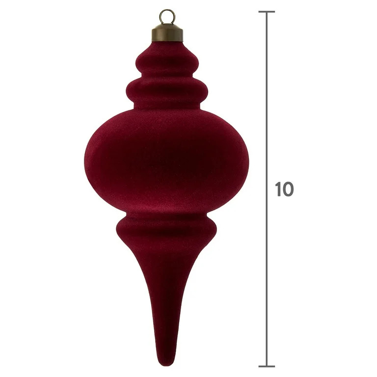 3 Count Red Flocked Christmas Ornaments, by My Texas House - Walmart.com | Walmart (US)