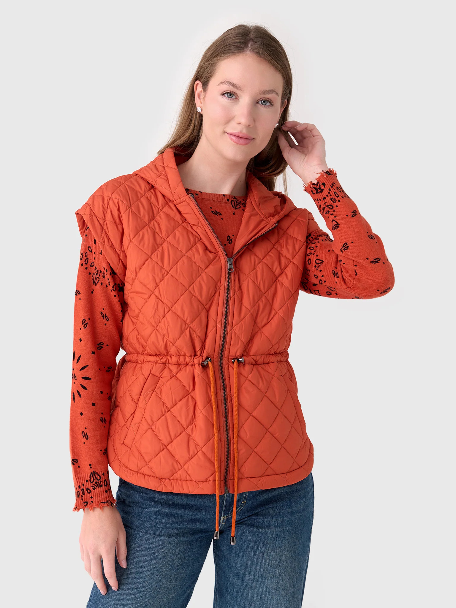 ECHE
                      
                     Women's Anorak Hoodie Puffer Vest | Saint Bernard