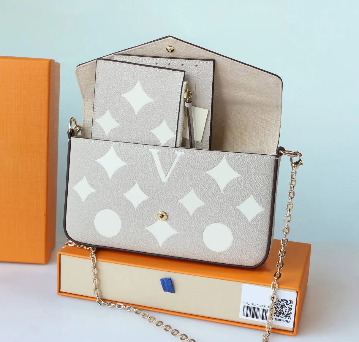 Fashion designer women shoulder bags luxury Pochette Felicie handbags top-quality flowers letters... | DHGate