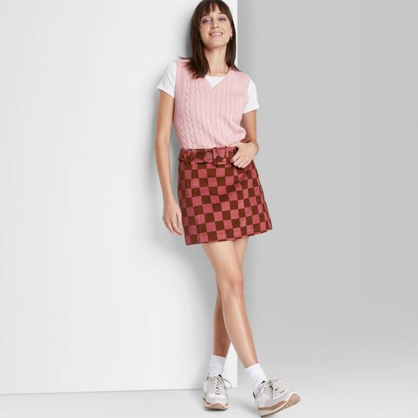 Women's Belted Cord Mini Skirt - Wild Fable™ | Target