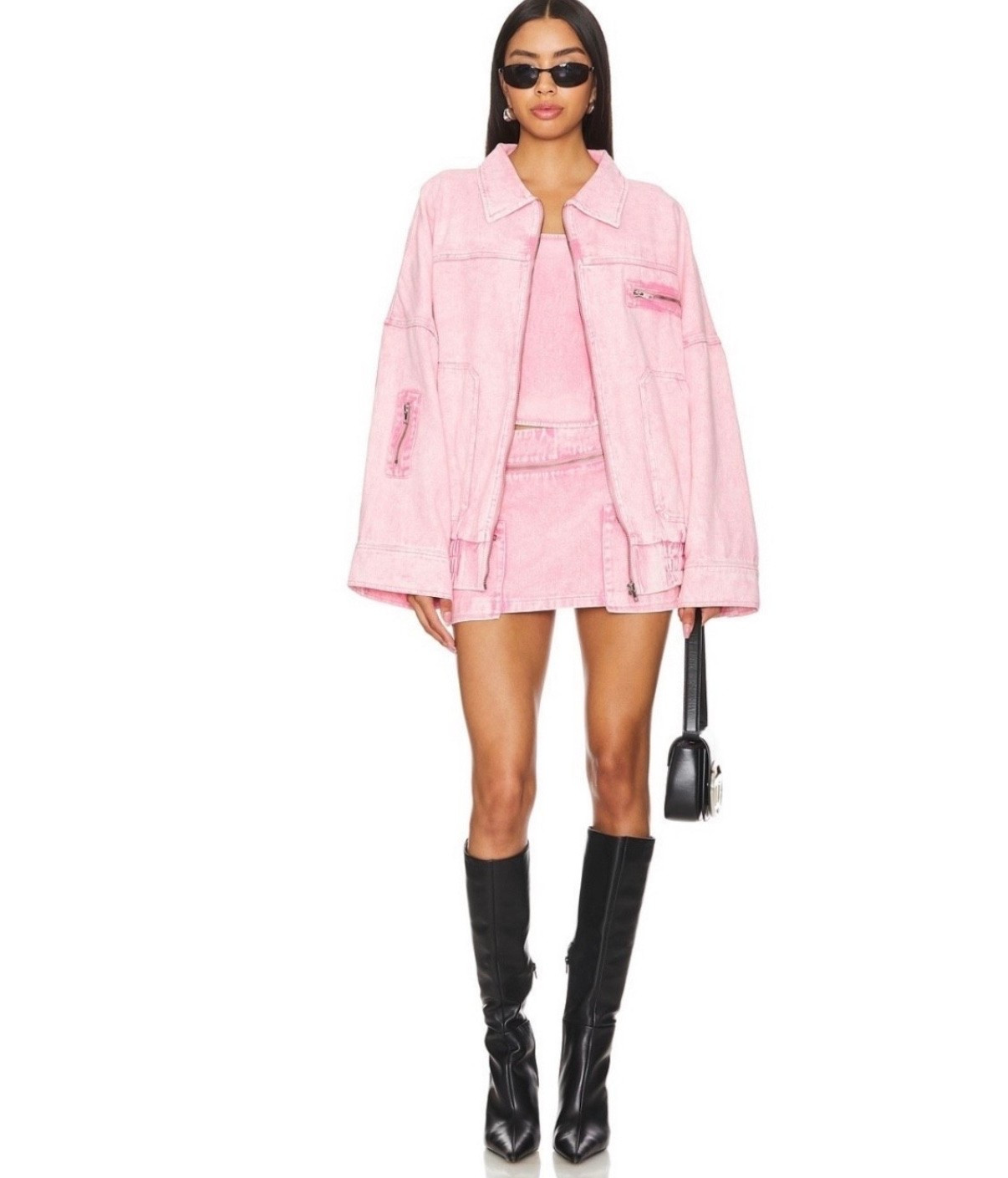 Revolve favorites. Pink denim jacket