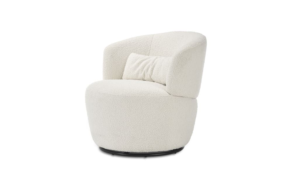 Amber Bouclé Swivel Chair | Castlery | Castlery (AU)