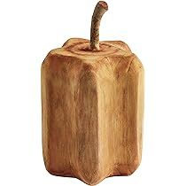 Mud Pie Orange Carved Pumpkin Sotter, Tall, 11 1/2" x 6 1/2" Dia | Amazon (US)