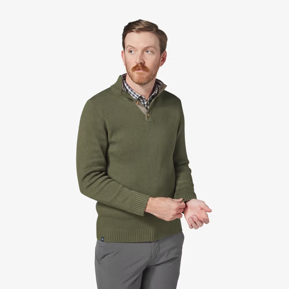 Cassady Mock Neck Henley | Mizzen + Main