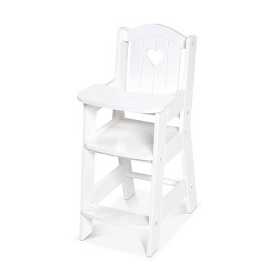 Melissa & Doug Mine to Love Wooden Play High Chair for Dolls, Stuffed Animals - White | Target