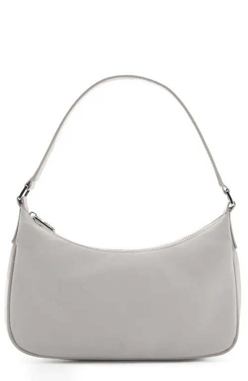 MANGO Small Nylon Shoulder Bag in Light/pastel Grey at Nordstrom | Nordstrom