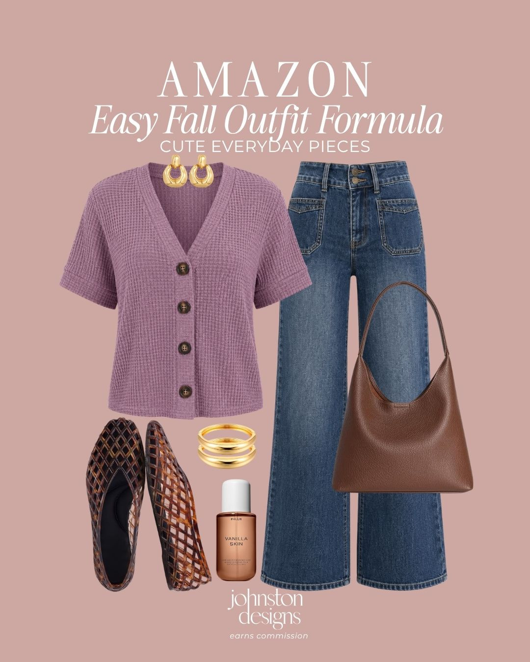 An easy fall outfit formula you’ll want to repeat. 🤎 This Amazon look pairs wide leg jeans with a cozy short sleeve cardigan, woven flats and warm brown accessories for an effortless everyday outfit.

Amazon fall outfit, Amazon fashion finds, fall outfit ideas, wide leg jeans, short sleeve cardigan, casual fall outfit, everyday fall style, Amazon women’s fashion, affordable fall fashion, fall wardrobe staples

#amazonfashion #amazonfinds #falloutfit #fallfashion #amazonstyle #widelegjeans #casualstyle #everydayoutfit #fallwardrobe
 

 #LTKootd #LTKSeasonal