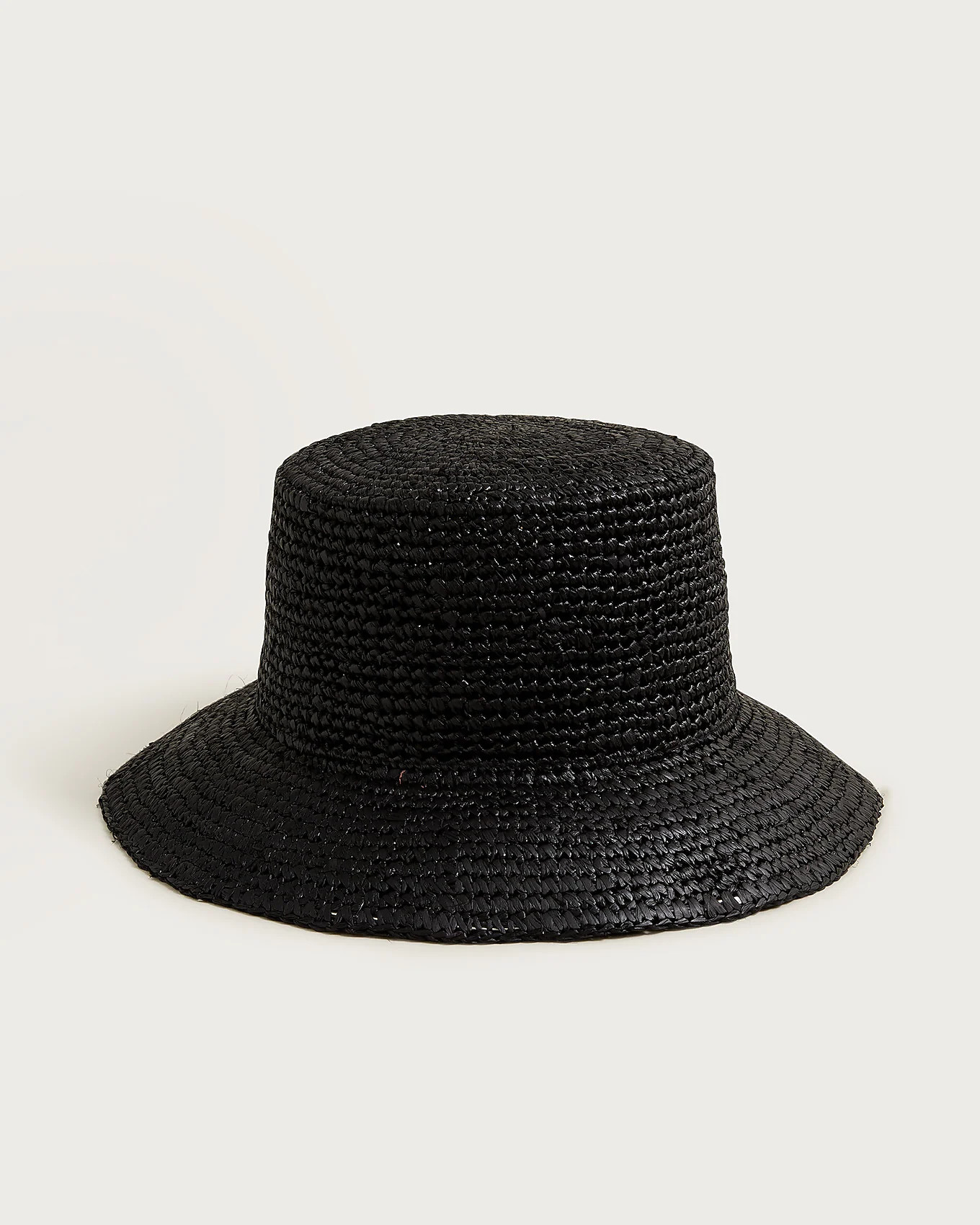 Wide-brim raffia bucket hat | J. Crew US