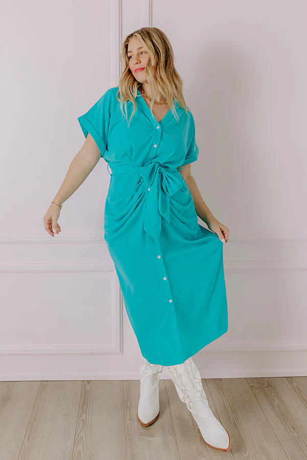 Ray of Radiance Front Tie Midi | Impressions Online Boutique