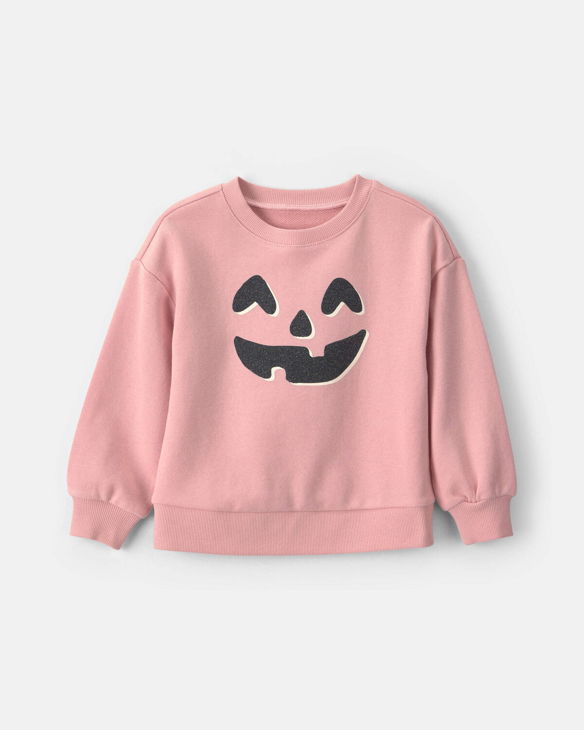 Toddler Girl Pumpkin Halloween French Terry Pullover Sweatshirt - Pink | Carter's Inc