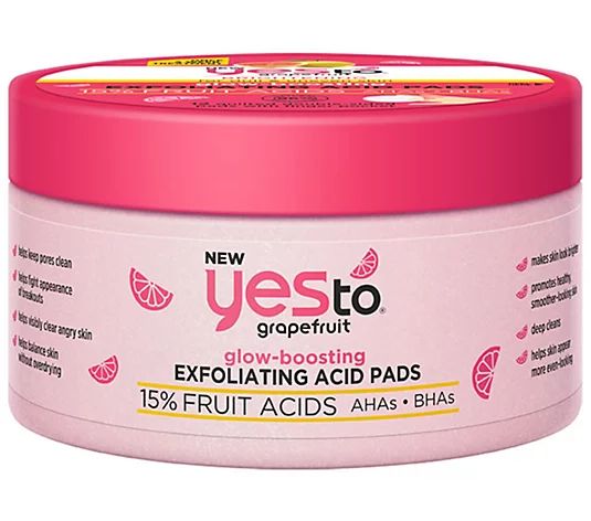 Yes To Grapefruit Weekly Exfoliating Acid Pads - QVC.com | QVC