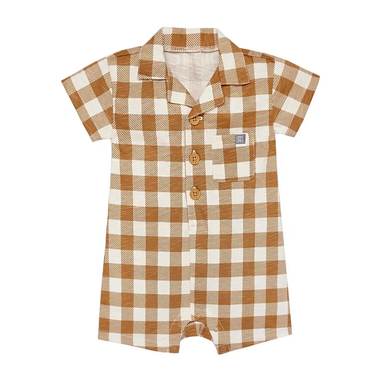 Modern Moments by Gerber Baby Boy Short Sleeve Romper, Sizes 0/3 Months - 24 Months - Walmart.com | Walmart (US)