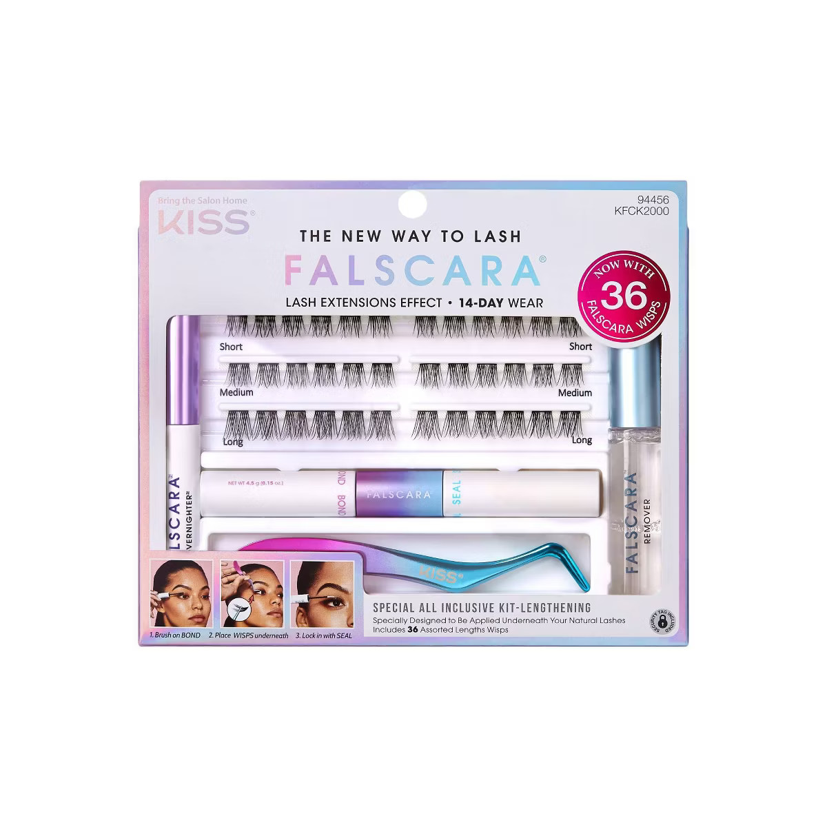KISS Products Falscara DIY Lash Extension Kit - False Eyelashes - 36ct | Target