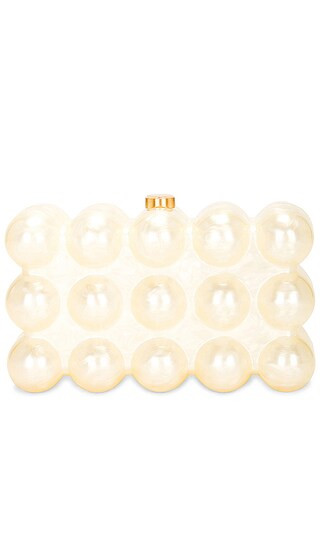 Bubble Clutch in Ivory | Revolve Clothing (Global)