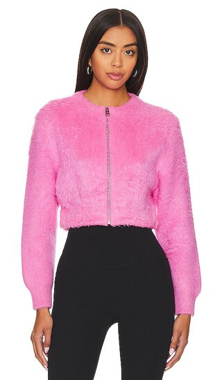 Linda Silk N' Cashmere Jacket in Safety Pink | Revolve Clothing (Global)