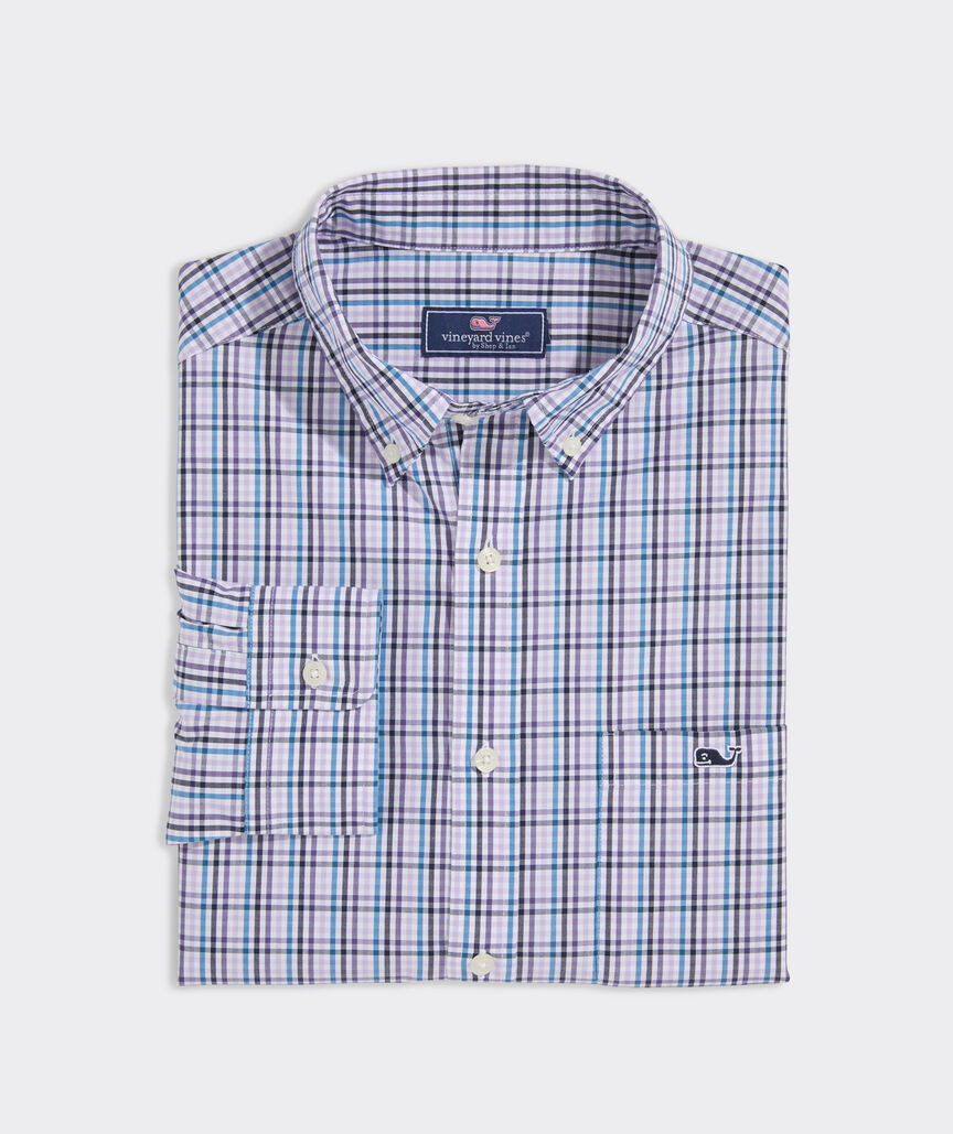 Stretch Poplin Tattersall Shirt | vineyard vines