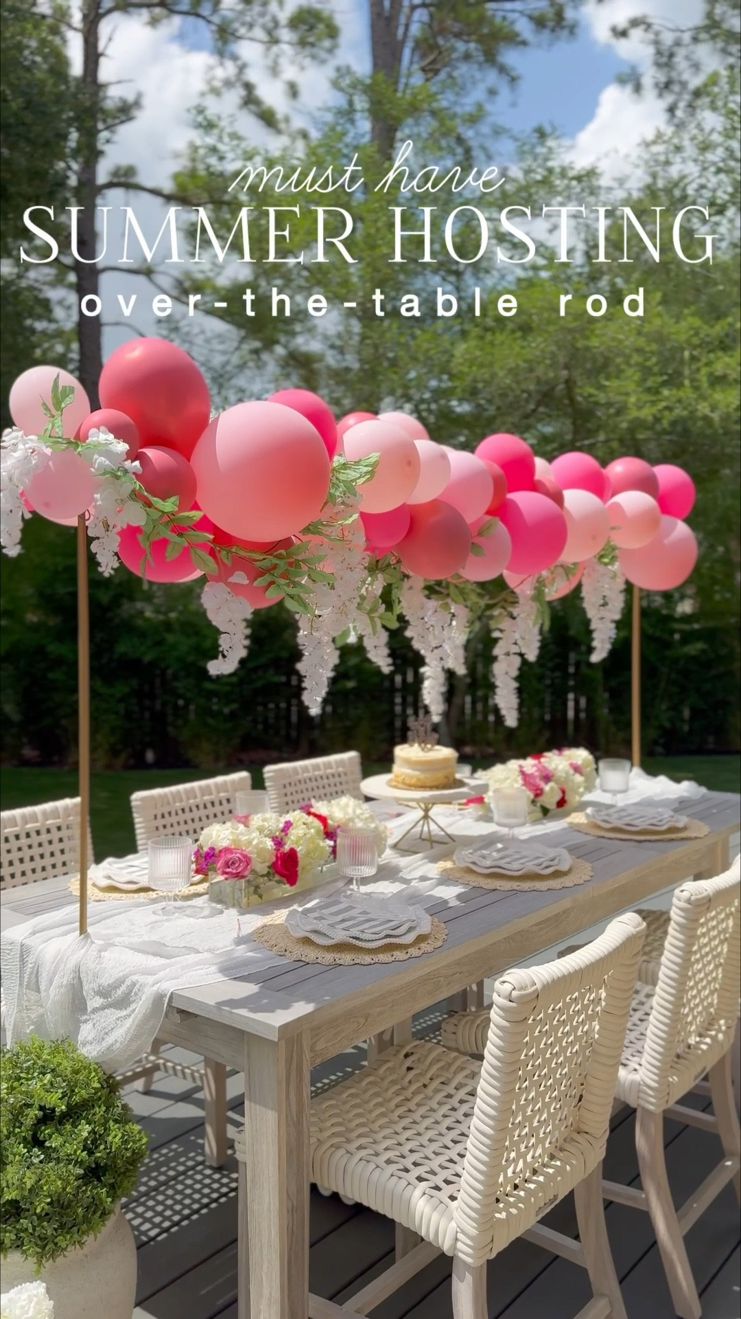🌟✨ Use an over-the-table rod to create a magical ambiance! Hang balloons, twinkling lights, greenery or cascading florals and wow your guests. 

Mine is from Anthropologie and sold out in the gold color but I linked an identical one on Amazon! 

#partydecor #dinnerparty #birthdaypartyideas #birthdaypartydecor #tablescape

#LTKParties #LTKHome #LTKFamily
