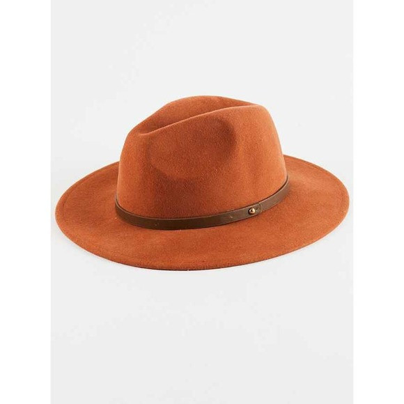 Altar'd State Velo Hat Caramel Wool Wide Brim | Poshmark